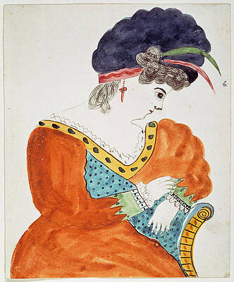 Young Woman Wearing a Turban Print by Mary Ann Willson