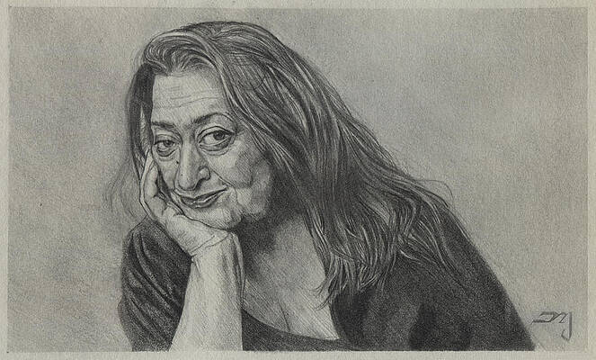 Zaha Hadid - Iraqi-British architect - 1950 - 2016    by Elena Daniel Yakubovich