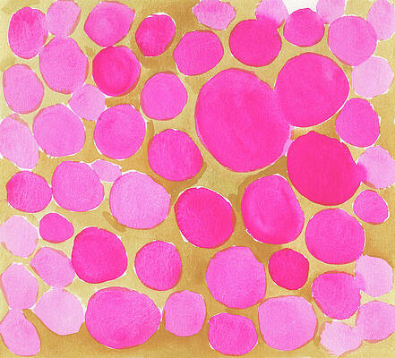 Wall Art - Painting - 009 Pebbles Yellow by Fernanda Franco
