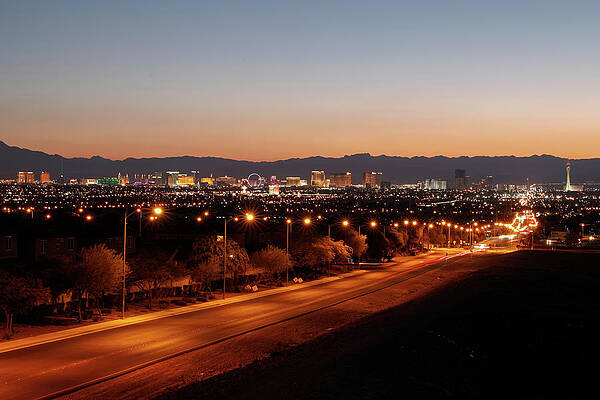 Wall Art - Photograph - A General View of Las Vegas #1 by Mike Blake