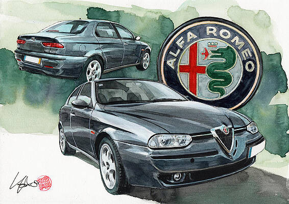 Alfa Romeo Giulietta SZ auf LEINWAND Bild Canvas ART Kunstdruck Leinwandbild 