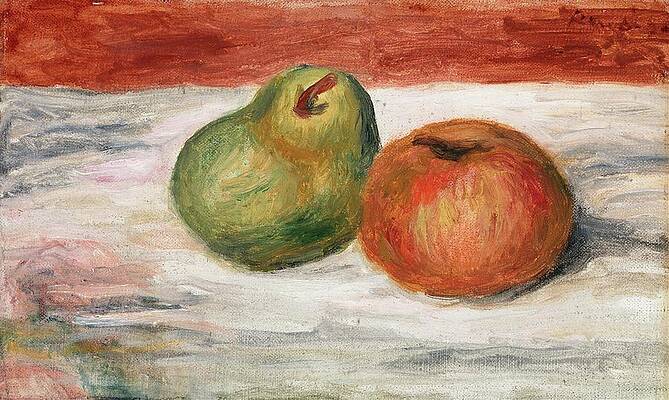 Apple and Pear Print by Pierre-Auguste Renoir