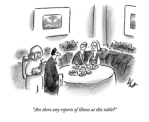 Wall Art - Drawing - Are There Any Reports Of Illness At This Table #1 by Frank Cotham