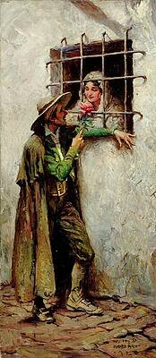 Wall Art - Painting - At The Window by William Henry Dethlef Koerner