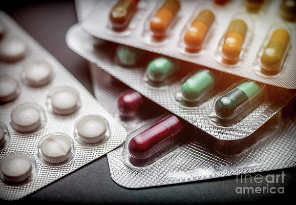 Wall Art - Photograph - Blister Packs Of Tablets by Digicomphoto/science Photo Library