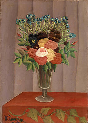 Bouquet of Flowers Print by Henri Rousseau