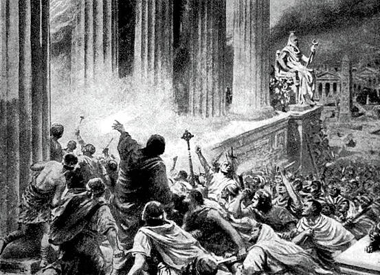 Wall Art - Photograph - Burning Of The Royal Library #1 by Science Source