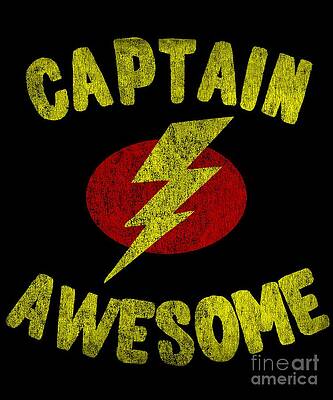 Wall Art - Digital Art - Captain Awesome Vintage #1 by Flippin Sweet Gear