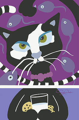Wall Art - Digital Art - Cat Nap Dreams #1 by Cindy Wider