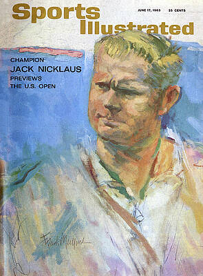 Jack Nicklaus  The Golden Bear fine art print published from original oil painting  packaged and shipped flat signed by artist