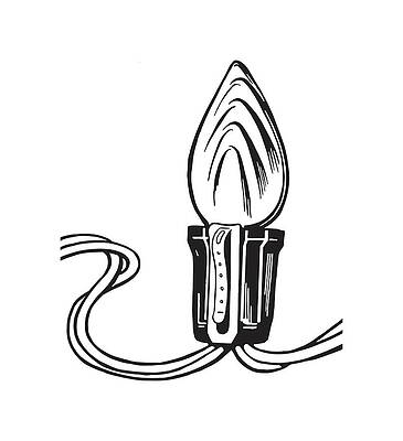 Wall Art - Drawing - Christmas Tree Lightbulb by CSA Images