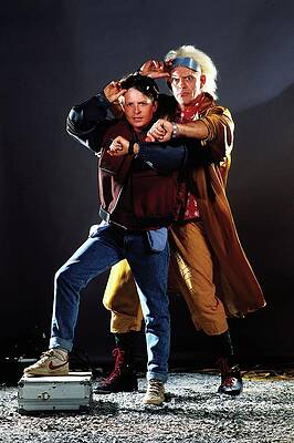 Wall Art - Photograph - CHRISTOPHER LLOYD and MICHAEL J. FOX in BACK TO THE FUTURE PART II -1989-. #1 by Album