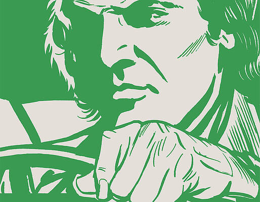 Wall Art - Drawing - Close up of Man Driving #1 by CSA Images