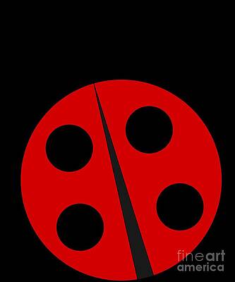 Wall Art - Digital Art - Cute Ladybug #1 by Flippin Sweet Gear
