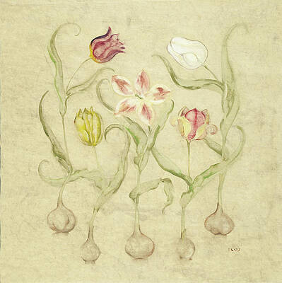 Wall Art - Painting - Dancing Bulbs II #1 by Cheri Blum