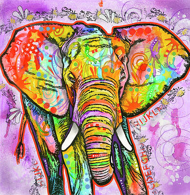 Wall Art - Mixed Media - Elephant #1 by Dean Russo- Exclusive