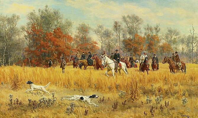 Wall Art - Painting - Field Trials In North Carolina by John Martin Tracy