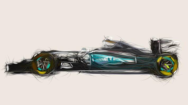 Formula1 Mercedes AMG F1 W06 Draw by CarsToon Concept Formula1 Mercedes AMG F1 W06 Draw by CarsToon Concept
