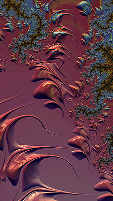 Wall Art - Digital Art - Fractal Playground in Pink by Shelli Fitzpatrick