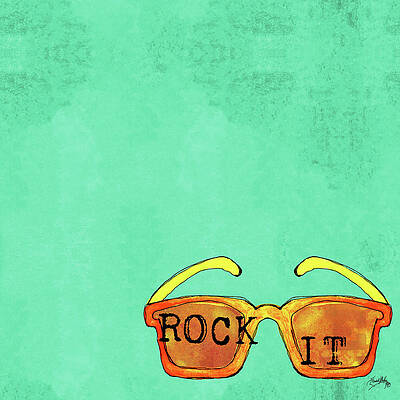Wall Art - Painting - Glasses Square I #1 by Elizabeth Medley
