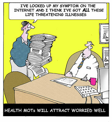 Wall Art - Drawing - Health Mots Will Attract 'worried Well #1 by Fran