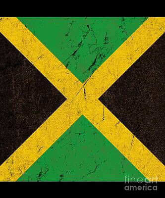 Wall Art - Digital Art - Jamaica Flag #1 by Flippin Sweet Gear