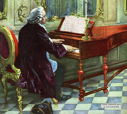 Johann Sebastian Bach - Vintage Design - CSY Art Print by