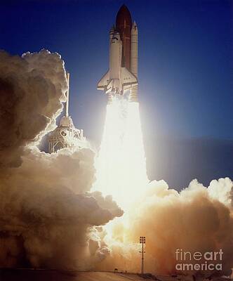 Wall Art - Photograph - Launch Of Shuttle Columbia On Sts-32 #1 by Science Photo Library