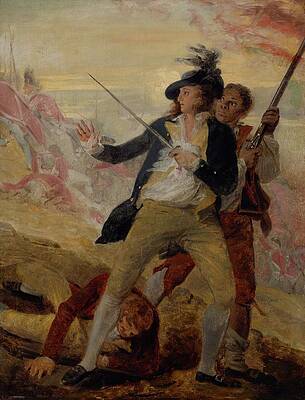 Wall Art - Painting - Lieutenant Thomas Grosvenor And Servant by John Trumbull