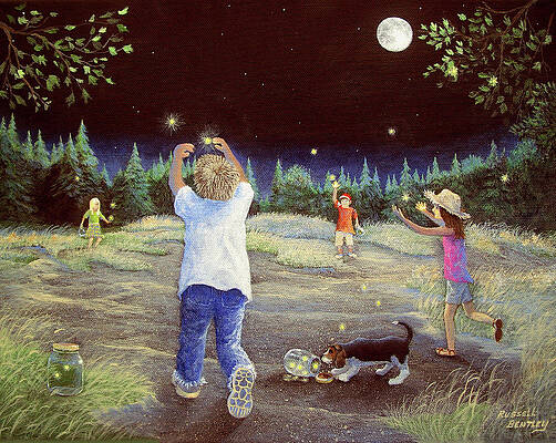watercolor paint pallet - catching fireflies