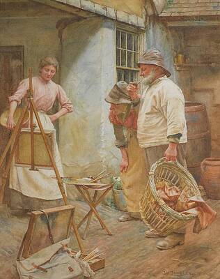 Wall Art - Painting - Local Critics by Walter Langley