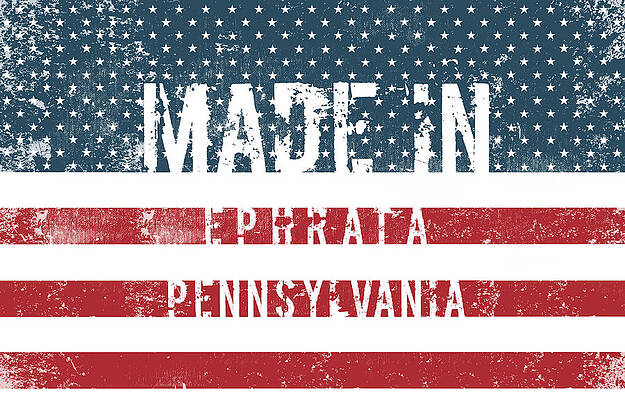 Wall Art - Digital Art - Made in Ephrata, Pennsylvania #1 by Tinto Designs