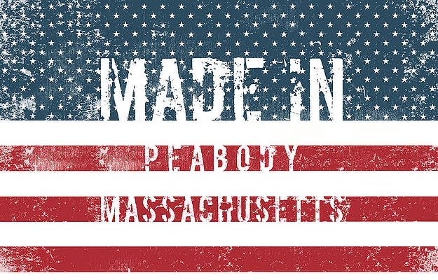 Wall Art - Digital Art - Made in Peabody, Massachusetts #1 by Tinto Designs