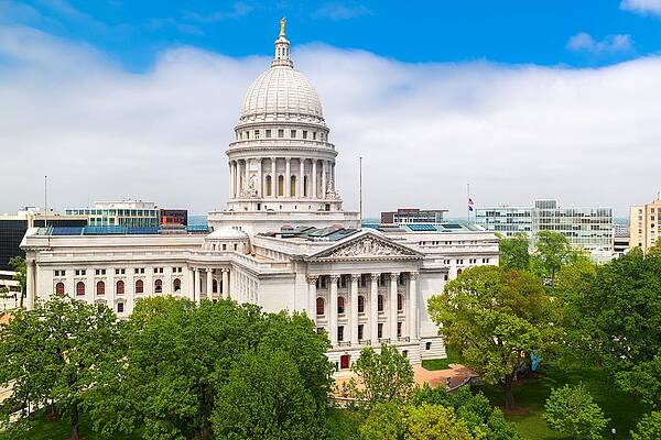 Wall Art - Photograph - Madison, Wisconsin, Usa State Capitol #1 by Sean Pavone
