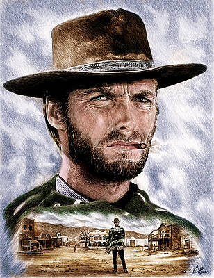 Wall Art - Drawing - Man with no name colour #2 by Andrew Read