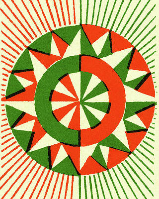 Wall Art - Drawing - Medallion #1 by CSA Images