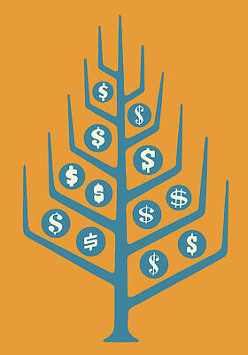 Wall Art - Drawing - Money Tree by CSA Images