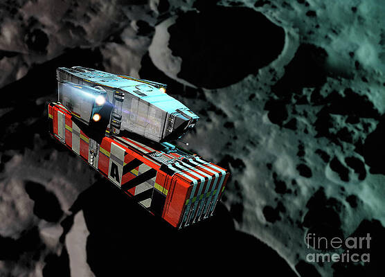 Wall Art - Photograph - Moon Mining Cargo Vehicle #1 by Science Photo Library