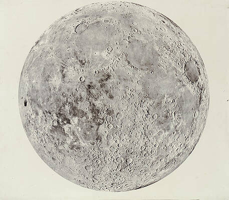 Crater Lunar Surface Moon Giant Poster Art Print 