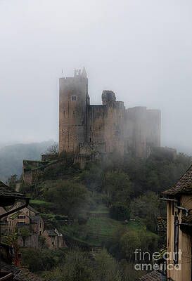 Wall Art - Photograph - Najac Aveyron, Castle / View In The Autumn Fog by Unknown