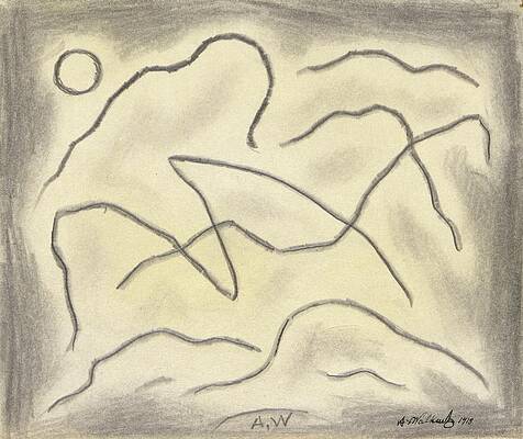 Wall Art - Painting - Rhythmic Lines; Dance Abstraction by Abraham Walkowitz