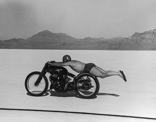 Wall Art - Photograph - Roland Free Breaks Speed Record #1 by Peter Stackpole