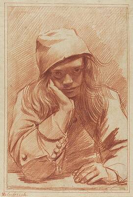 Wall Art - Drawing - Self-portrait by Dirk Helmbreker