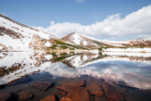 Wall Art - Photograph - Spring Mountain Lake With Clear Water #1 by Ivan Kmit