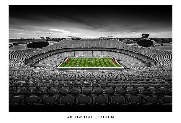 Legends Never Die Kansas City Chiefs Arrowhead Stadium Aerial Framed Photo Collage 11 by 14-Inch 