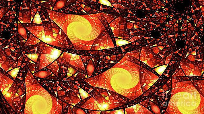 Wall Art - Photograph - Stained Glass Fractal Illustration #1 by Science Photo Library