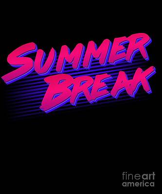 Wall Art - Digital Art - Summer Break Retro #1 by Flippin Sweet Gear