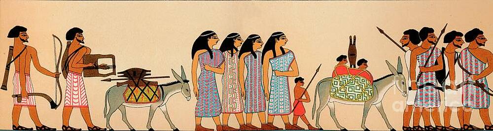 The Arrival Of A Tribe Of Semitic Print by Print Collector