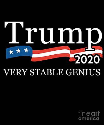 Wall Art - Digital Art - Trump 2020 Very Stable Genius #1 by Flippin Sweet Gear