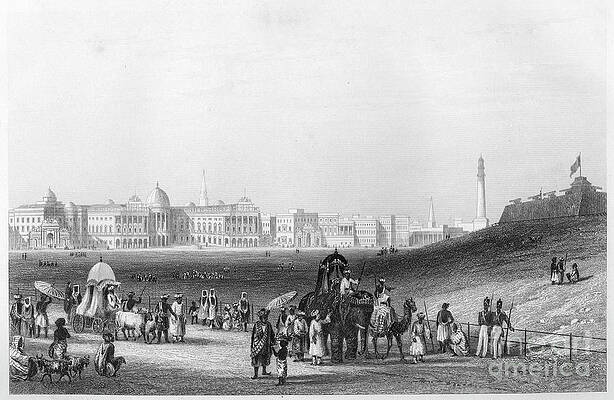 Wall Art - Drawing - View Of Calcutta From The Esplanade by Print Collector